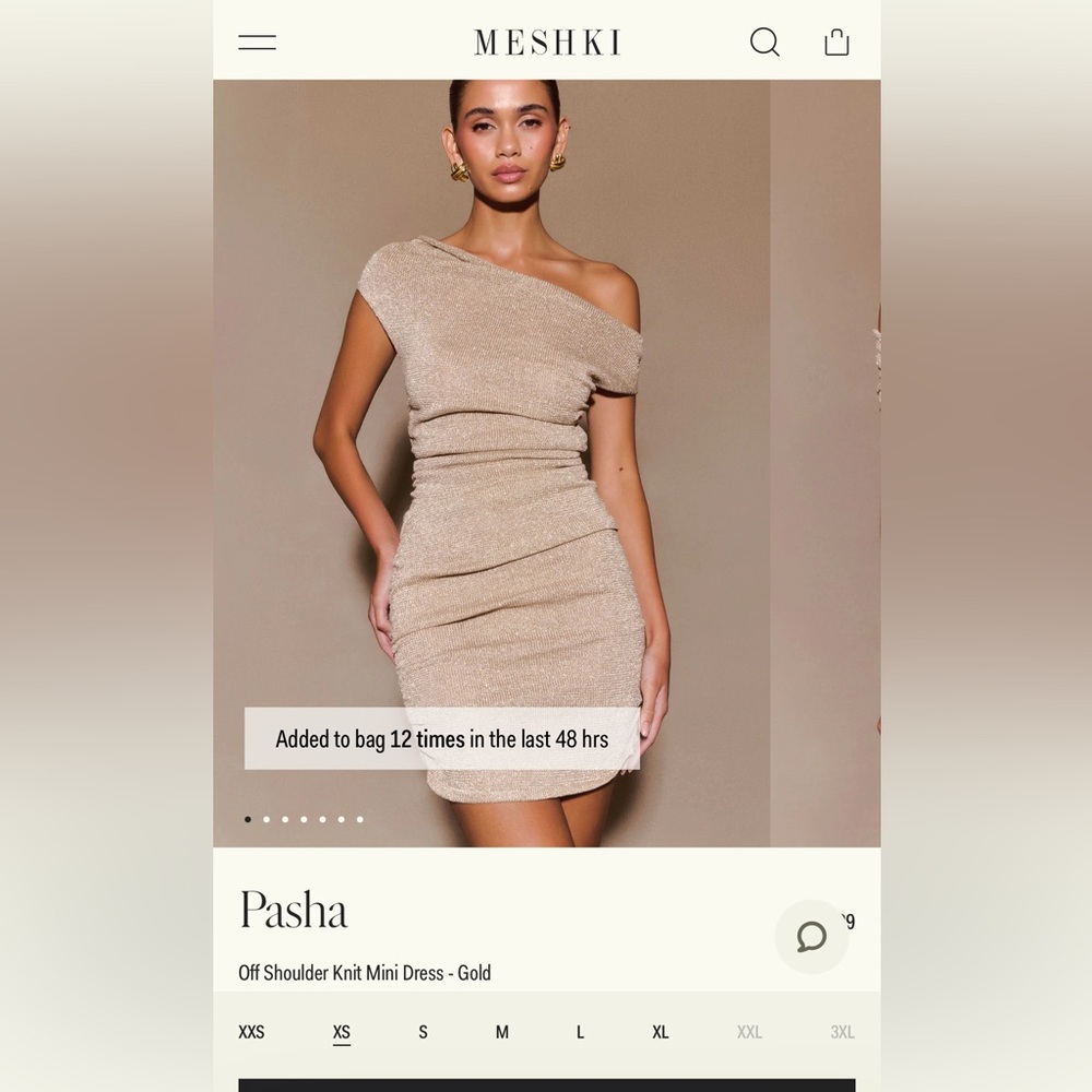 Meshki Tan/Gold Midi Dress
